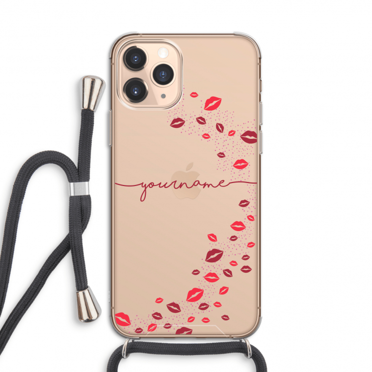 Kusjes: iPhone 11 Pro Transparant Hoesje met koord