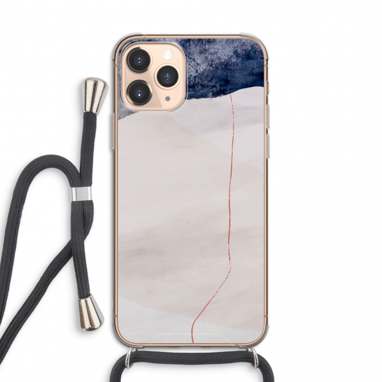 Stone White: iPhone 11 Pro Transparant Hoesje met koord