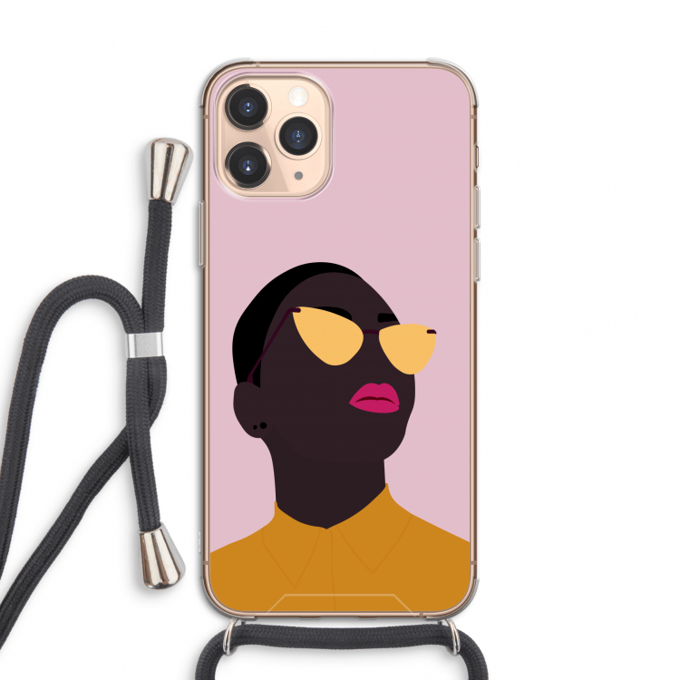 Yellow glasses: iPhone 11 Pro Transparant Hoesje met koord