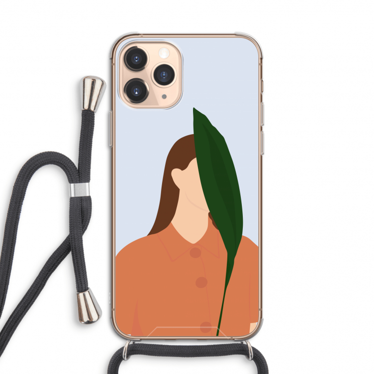 Leaf: iPhone 11 Pro Transparant Hoesje met koord