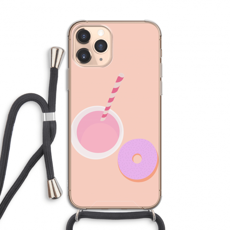 Donut: iPhone 11 Pro Transparant Hoesje met koord