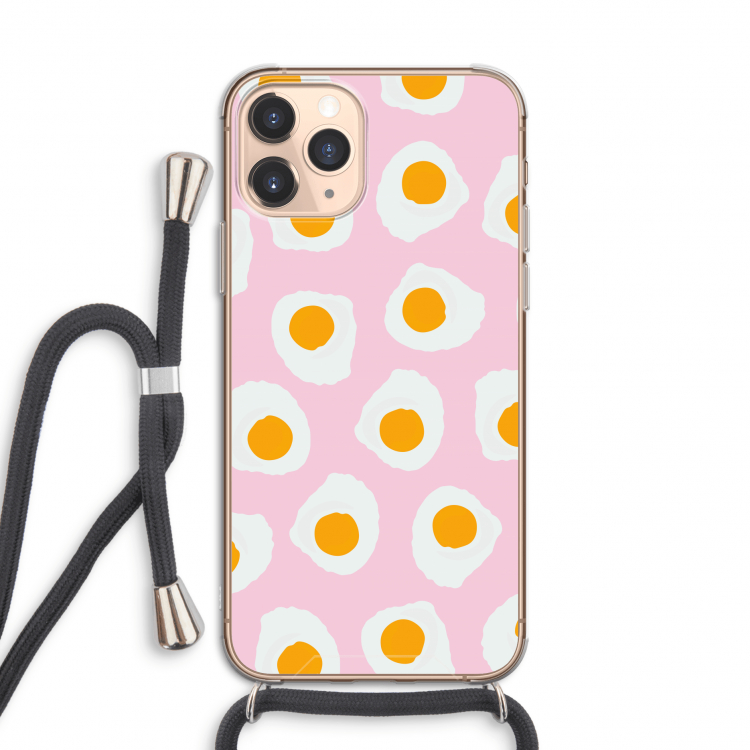Dancing eggs: iPhone 11 Pro Transparant Hoesje met koord