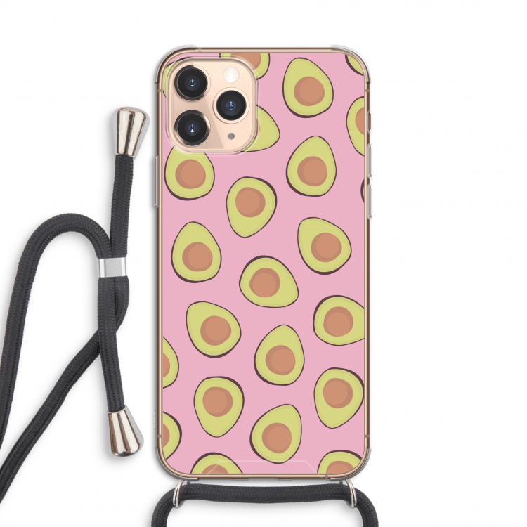 Dancing avocados: iPhone 11 Pro Transparant Hoesje met koord