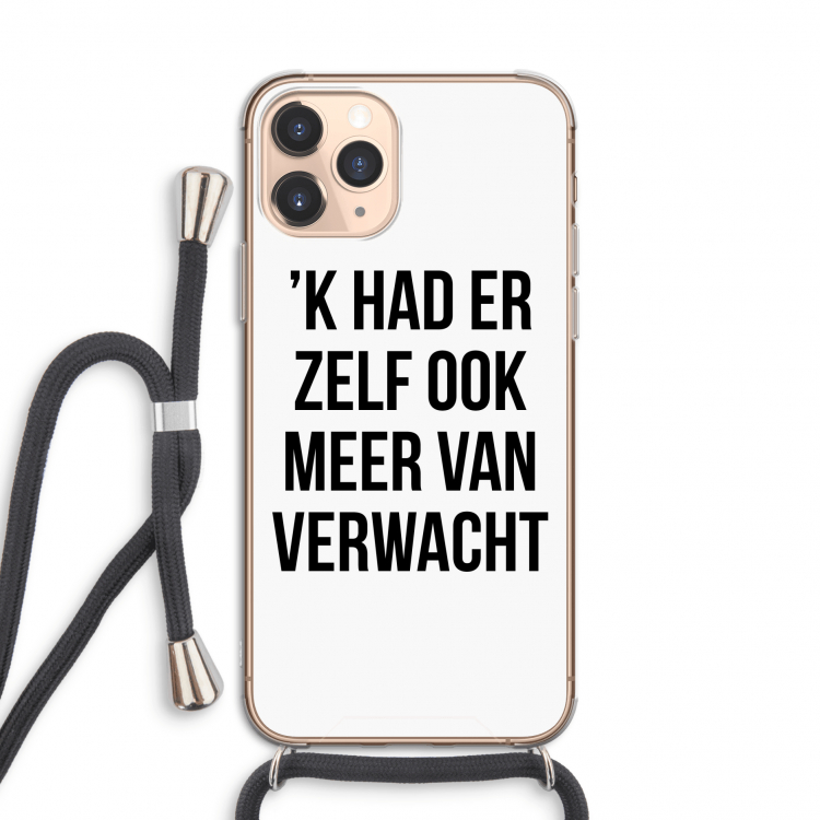 Meer verwacht: iPhone 11 Pro Transparant Hoesje met koord