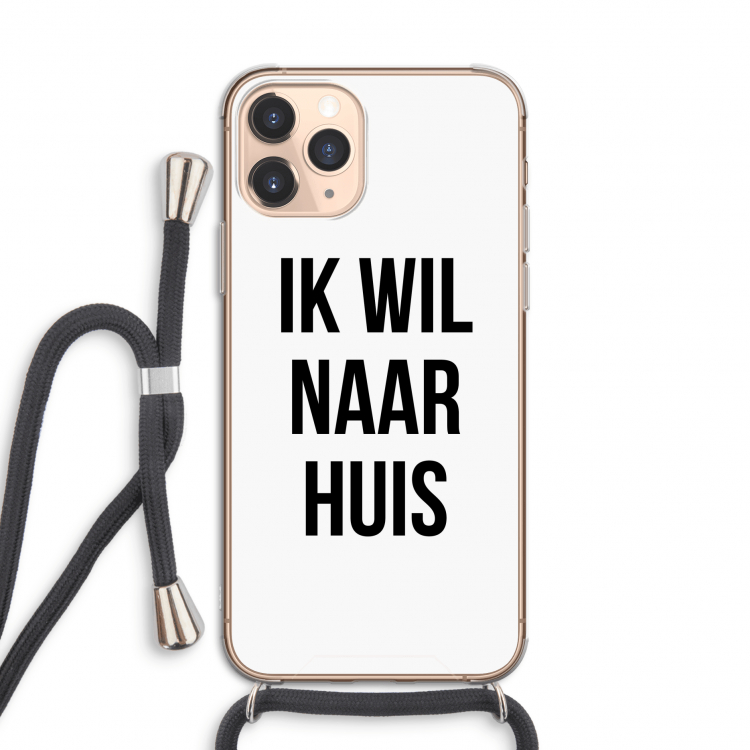 Ik wil naar huis: iPhone 11 Pro Transparant Hoesje met koord