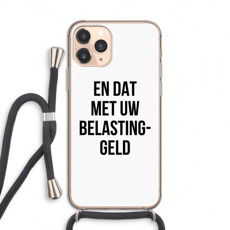 Belastinggeld: iPhone 11 Pro Transparant Hoesje met koord