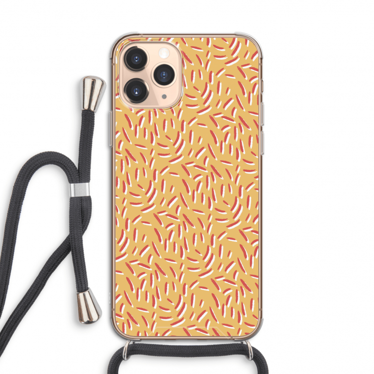 Camouflage: iPhone 11 Pro Transparant Hoesje met koord