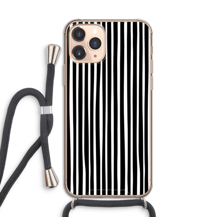 Stripes: iPhone 11 Pro Transparant Hoesje met koord