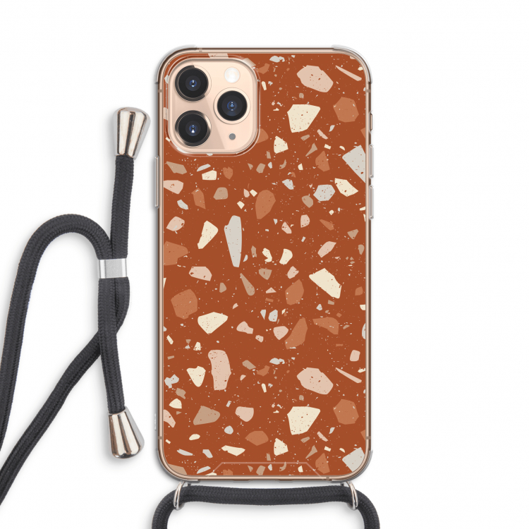 Terrazzo N°22: iPhone 11 Pro Transparant Hoesje met koord