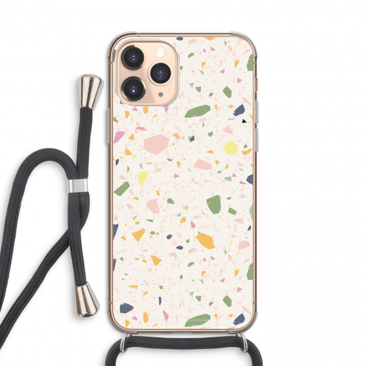 Terrazzo N°21: iPhone 11 Pro Transparant Hoesje met koord