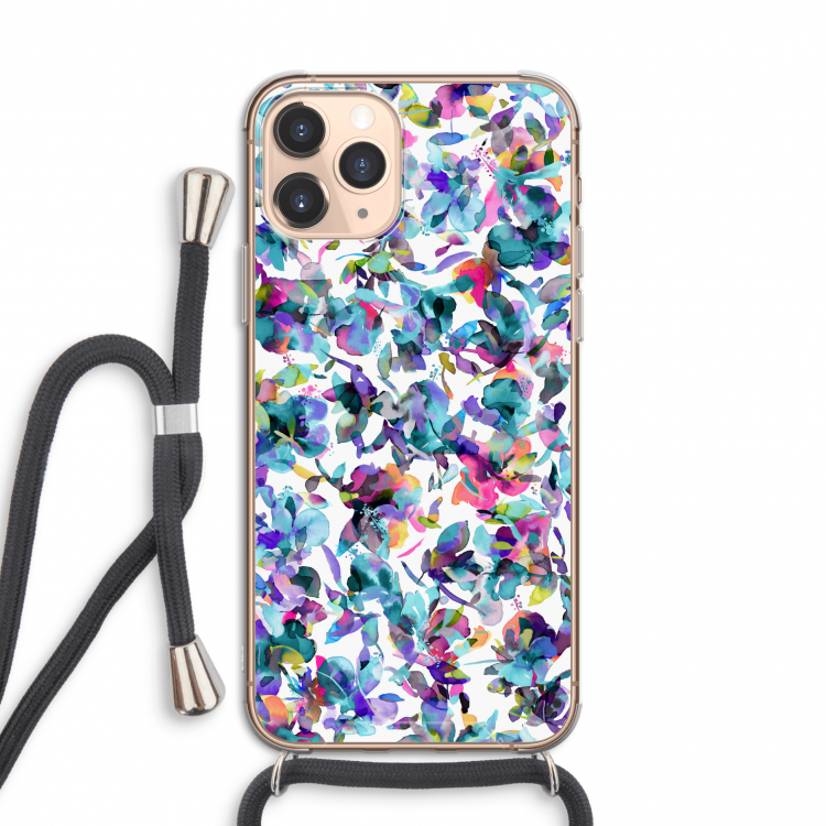 Hibiscus Flowers: iPhone 11 Pro Transparant Hoesje met koord