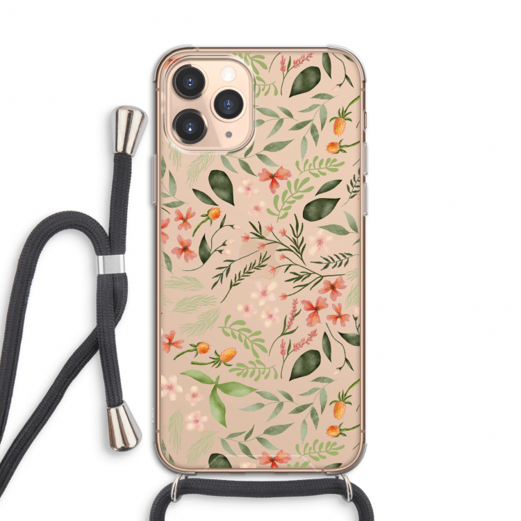 Sweet little flowers: iPhone 11 Pro Transparant Hoesje met koord