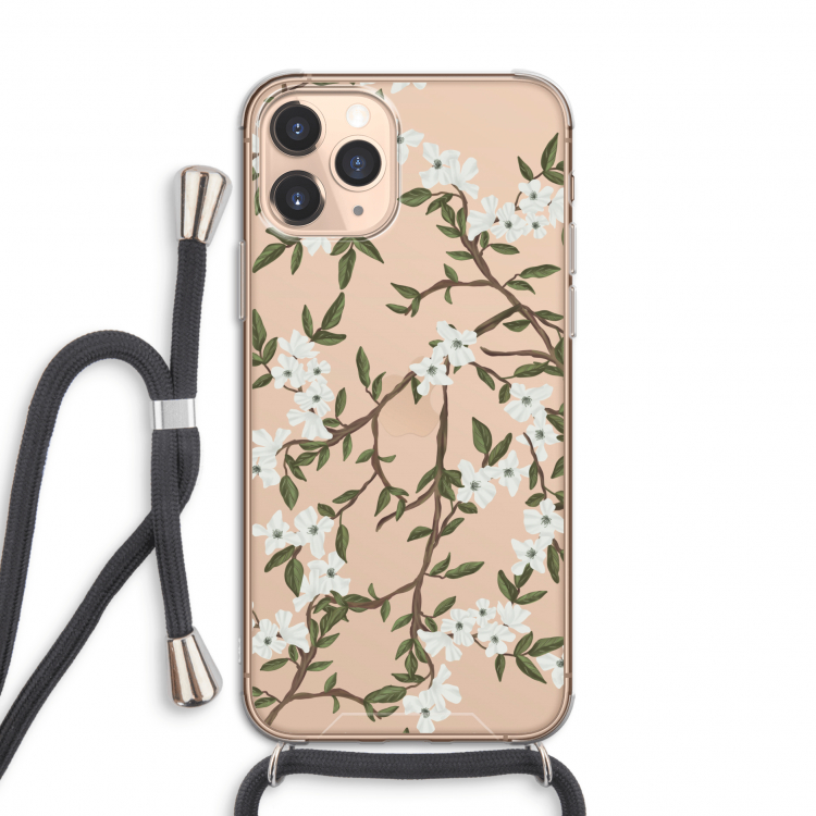 Blossoming spring: iPhone 11 Pro Transparant Hoesje met koord