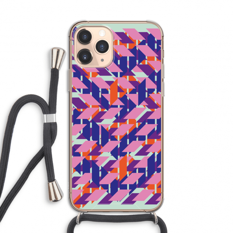 Skew Blush 3: iPhone 11 Pro Transparant Hoesje met koord