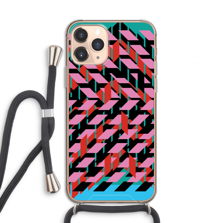 Skew Blush 2: iPhone 11 Pro Transparant Hoesje met koord