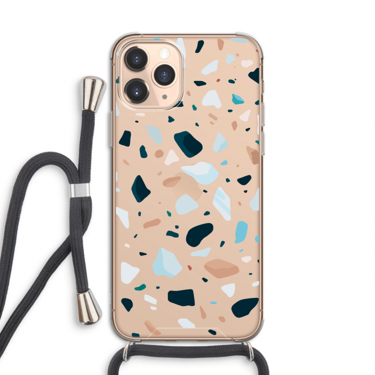 Terrazzo N°13: iPhone 11 Pro Transparant Hoesje met koord