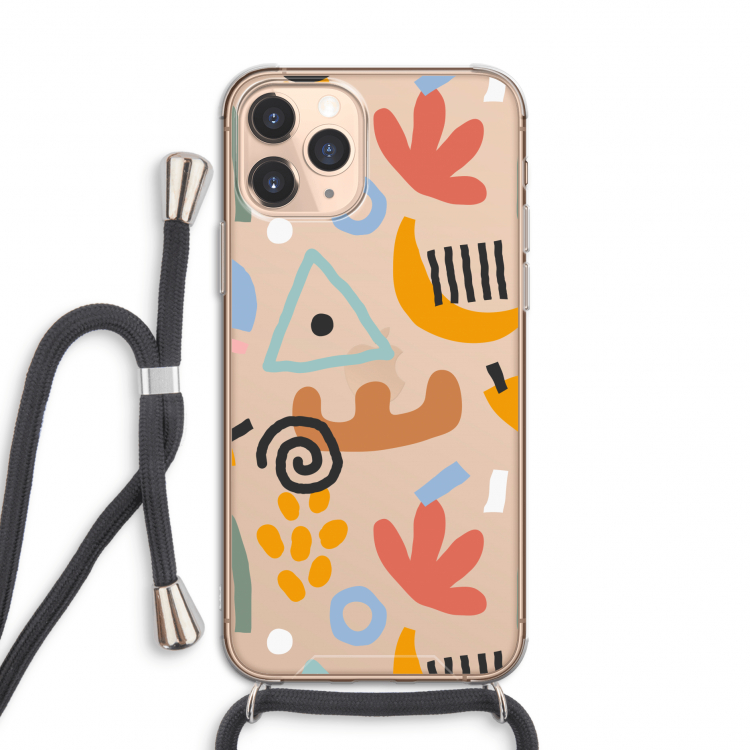 Abstract: iPhone 11 Pro Transparant Hoesje met koord