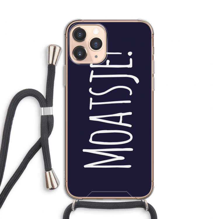 Moatsje!: iPhone 11 Pro Transparant Hoesje met koord
