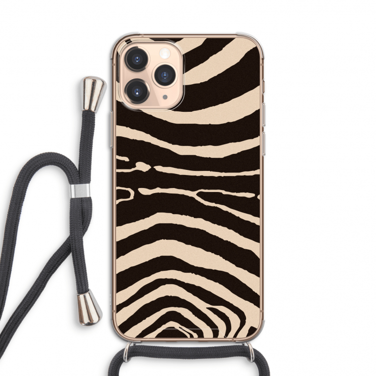 Arizona Zebra: iPhone 11 Pro Transparant Hoesje met koord