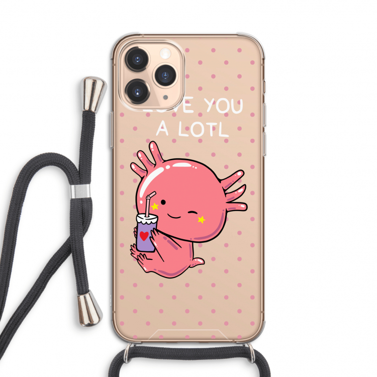 Love You A Lotl: iPhone 11 Pro Transparant Hoesje met koord