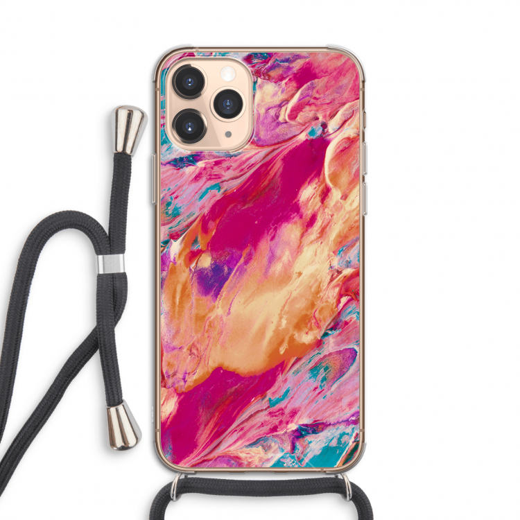 Pastel Echoes: iPhone 11 Pro Transparant Hoesje met koord