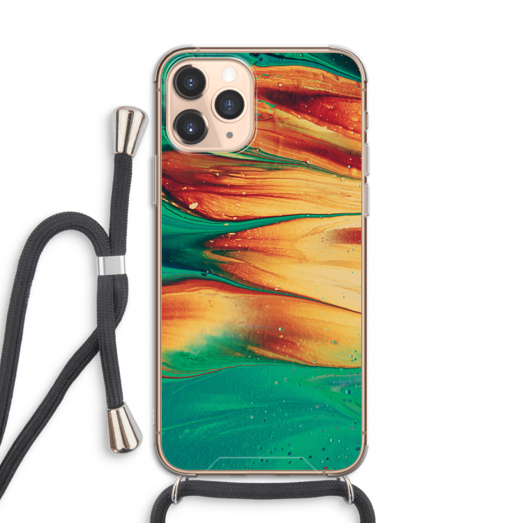 Green Inferno: iPhone 11 Pro Transparant Hoesje met koord