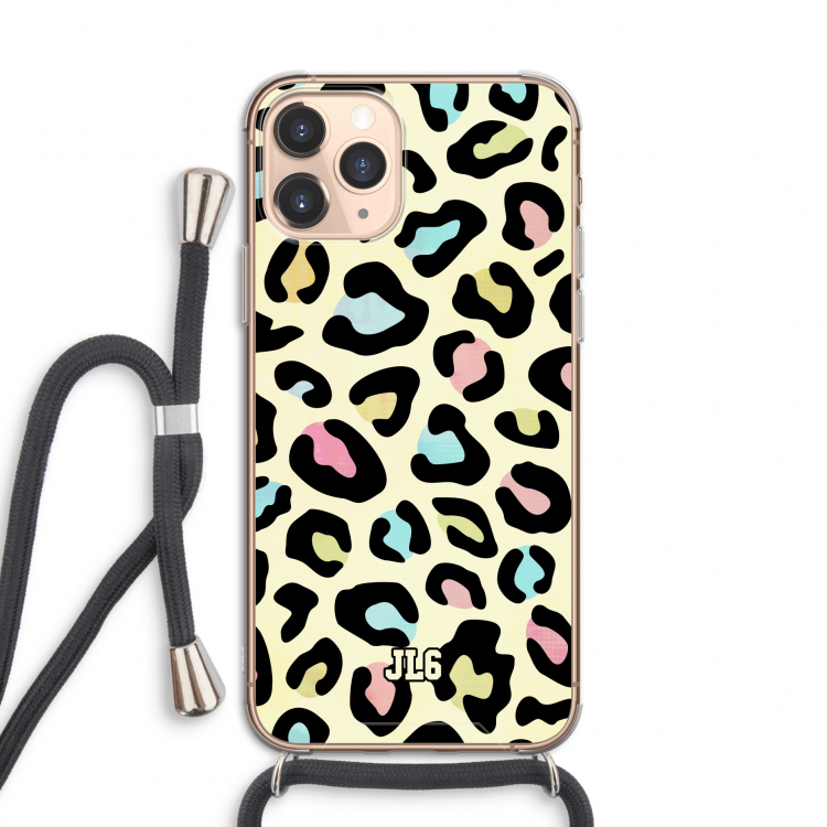 Leopard pattern: iPhone 11 Pro Transparant Hoesje met koord