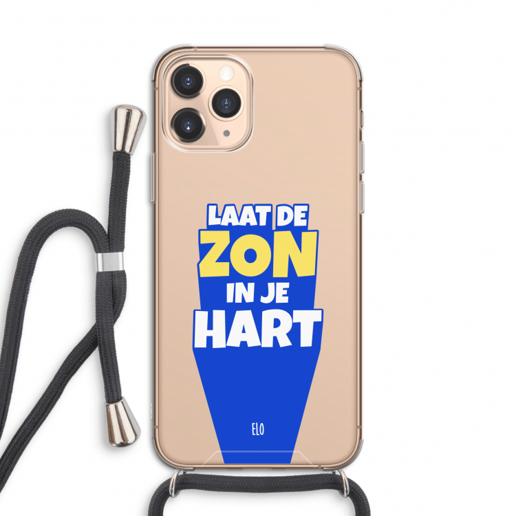 Laat de zon in je hart: iPhone 11 Pro Transparant Hoesje met koord