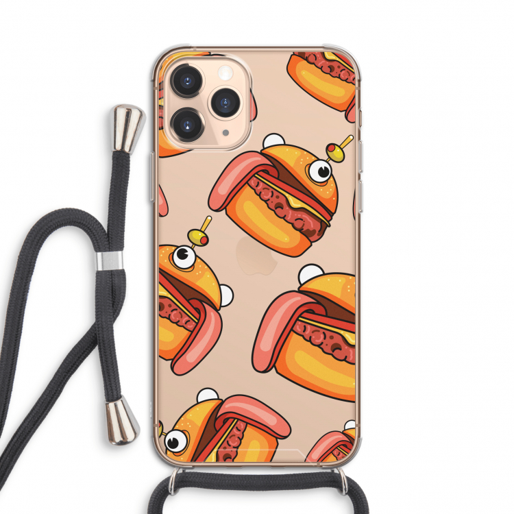 Hamburger: iPhone 11 Pro Transparant Hoesje met koord