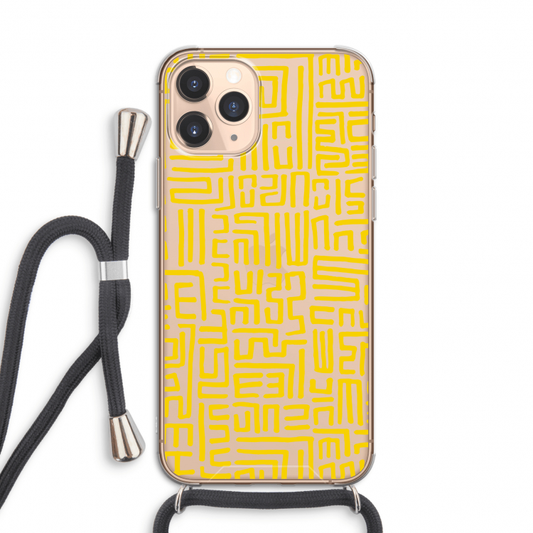 Majorelle Blue Print: iPhone 11 Pro Transparant Hoesje met koord