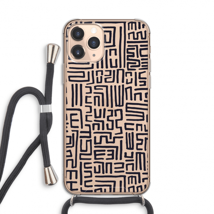 Moroccan Print: iPhone 11 Pro Transparant Hoesje met koord