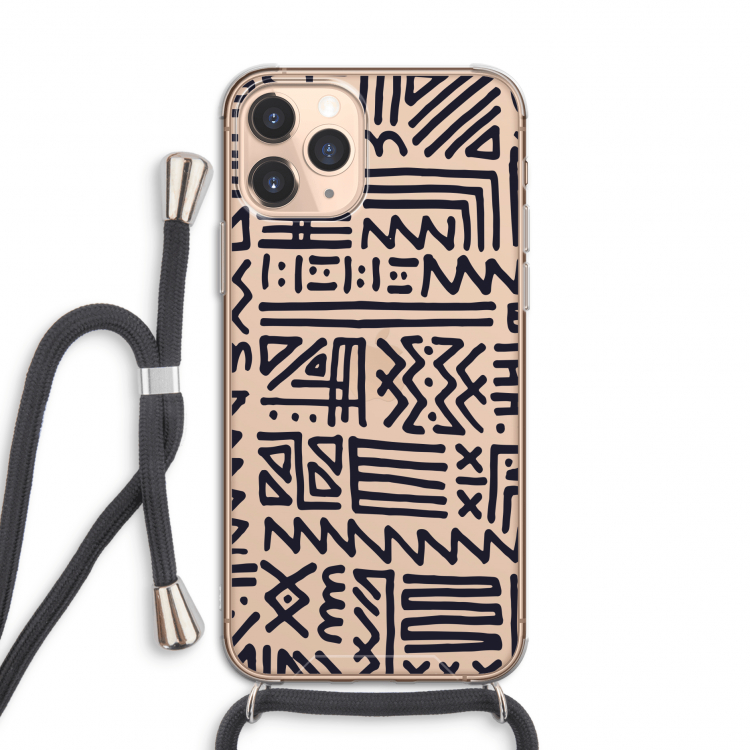 Marrakech print: iPhone 11 Pro Transparant Hoesje met koord