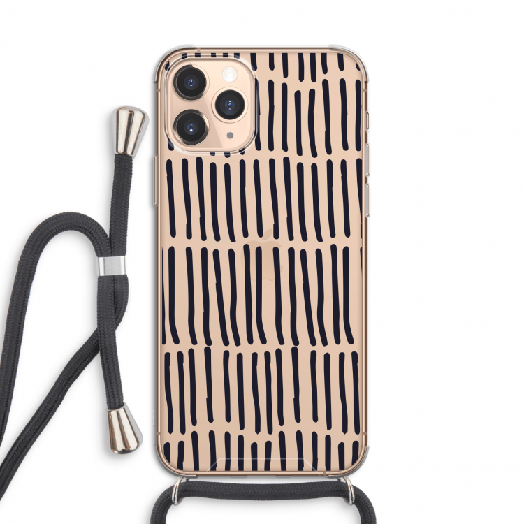 Moroccan stripes: iPhone 11 Pro Transparant Hoesje met koord