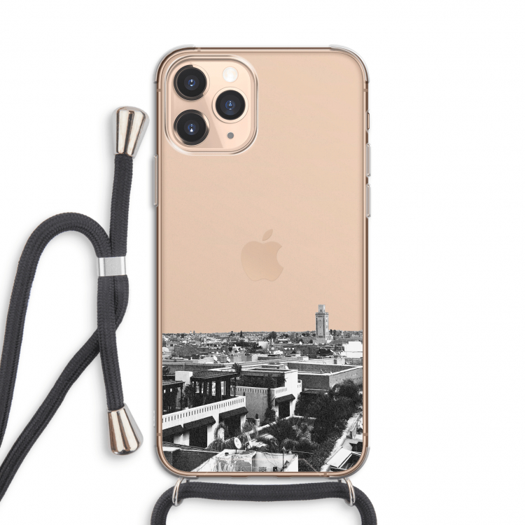 Marrakech Skyline : iPhone 11 Pro Transparant Hoesje met koord