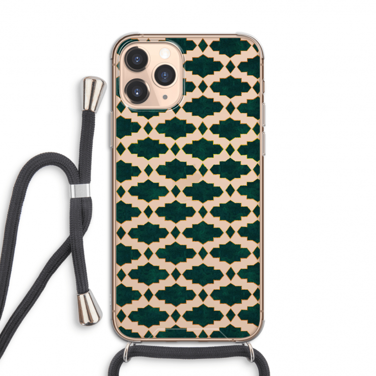 Moroccan tiles: iPhone 11 Pro Transparant Hoesje met koord