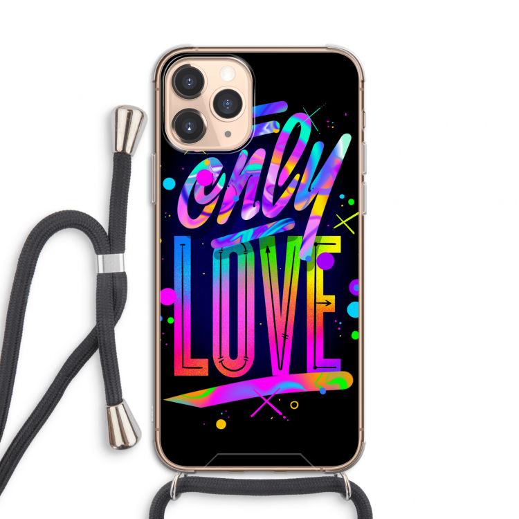 Only Love: iPhone 11 Pro Transparant Hoesje met koord