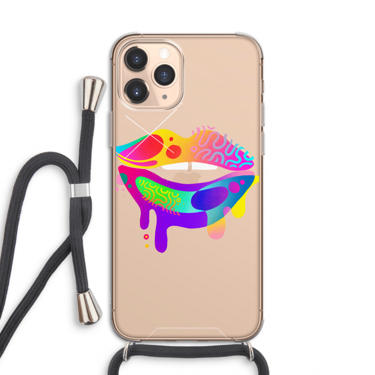 Lip Palette: iPhone 11 Pro Transparant Hoesje met koord