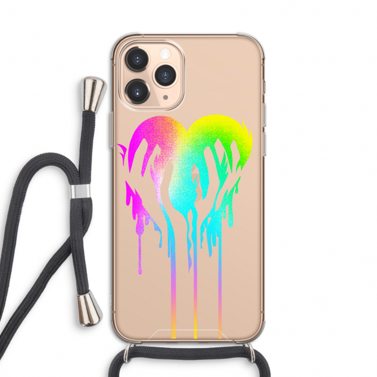 Hold My Heart: iPhone 11 Pro Transparant Hoesje met koord