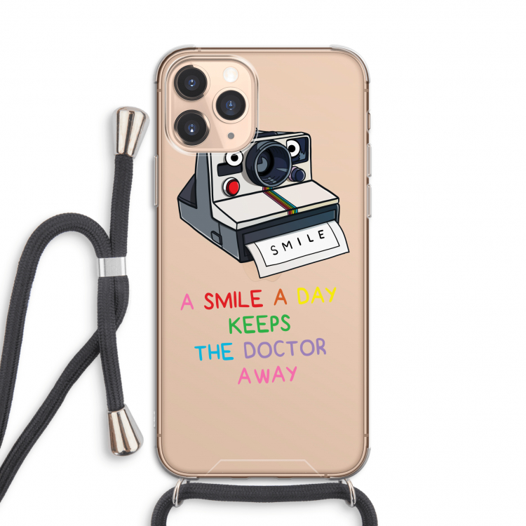 Smile: iPhone 11 Pro Transparant Hoesje met koord