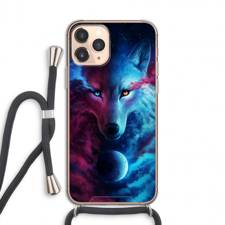 Where Light And Dark Meet: iPhone 11 Pro Transparant Hoesje met koord