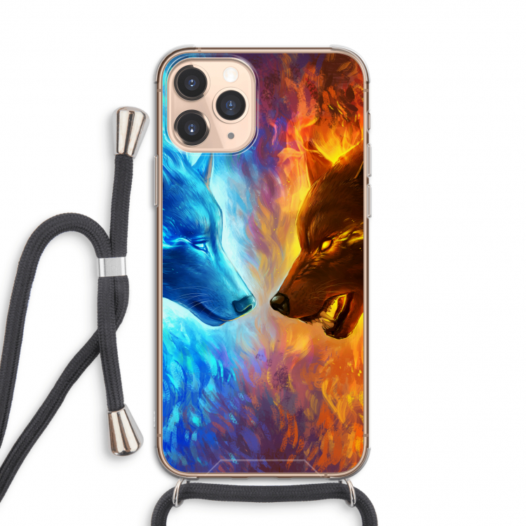 Fire & Ice: iPhone 11 Pro Transparant Hoesje met koord