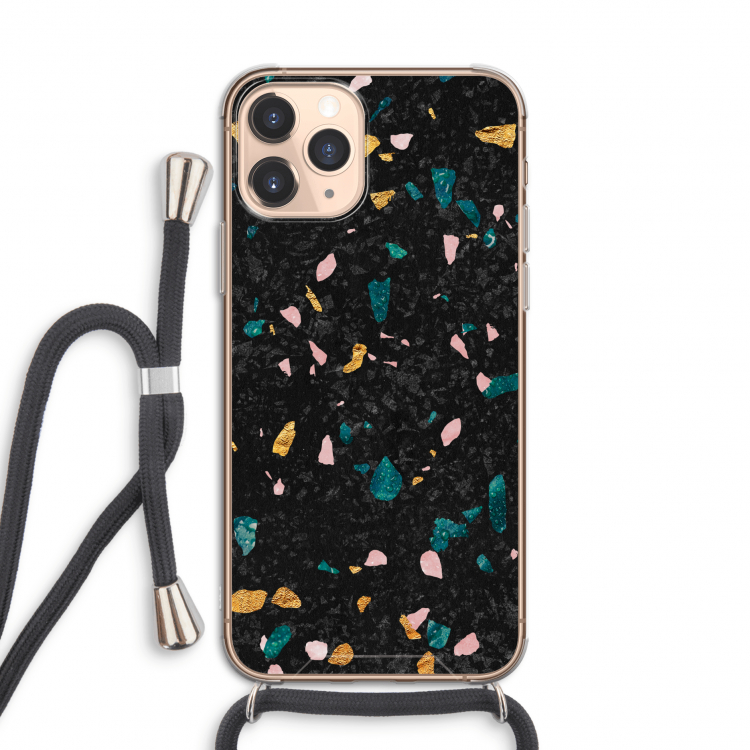 Terrazzo N°10: iPhone 11 Pro Transparant Hoesje met koord