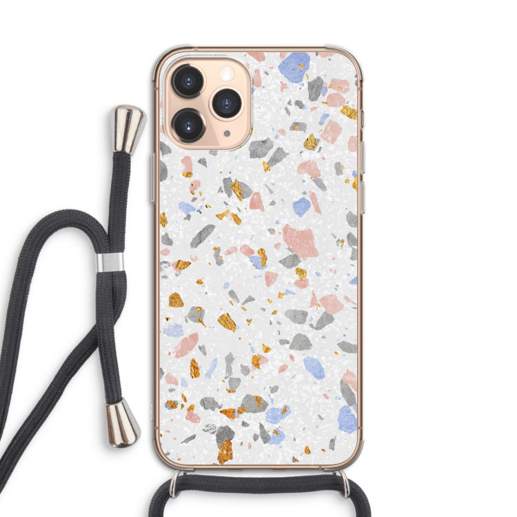 Terrazzo N°8: iPhone 11 Pro Transparant Hoesje met koord
