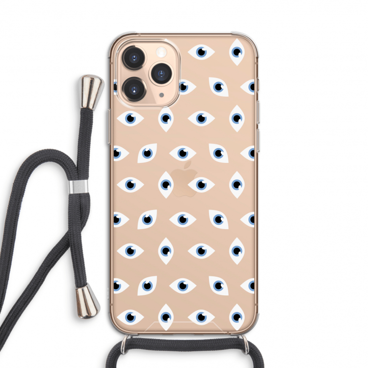 Eyes pattern: iPhone 11 Pro Transparant Hoesje met koord