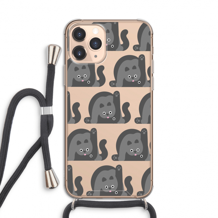 Cats: iPhone 11 Pro Transparant Hoesje met koord