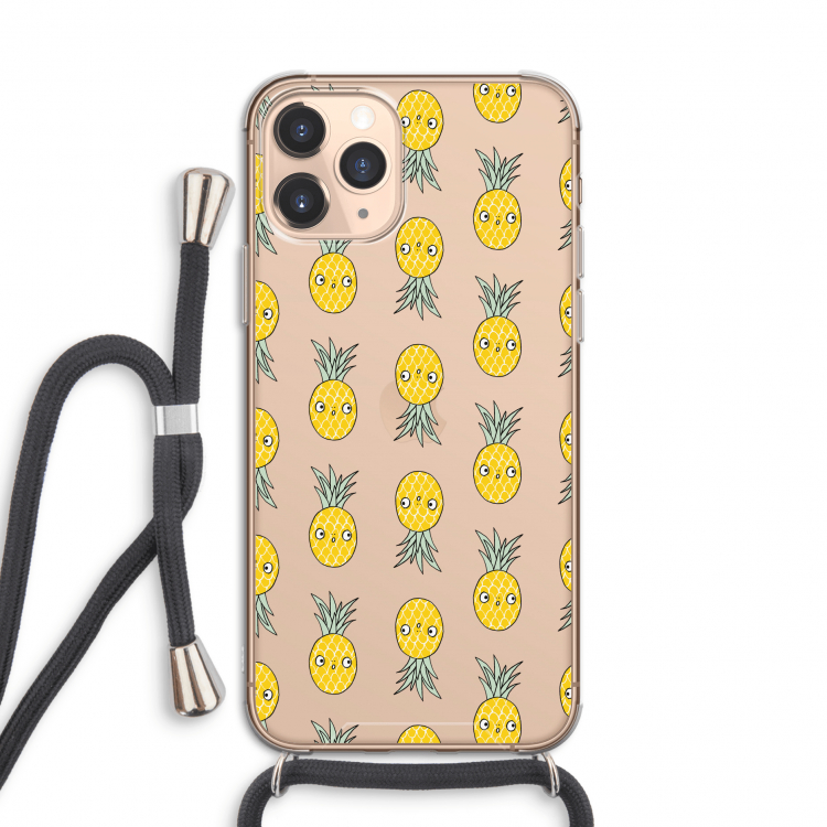 Ananas: iPhone 11 Pro Transparant Hoesje met koord
