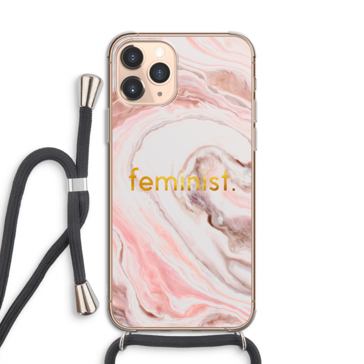 Feminist: iPhone 11 Pro Transparant Hoesje met koord