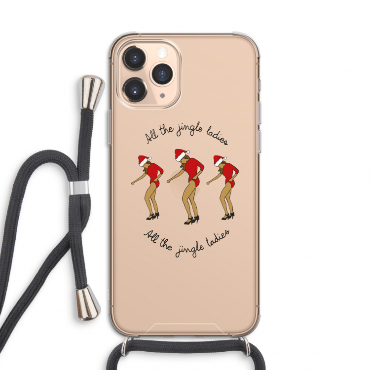 Jingle Ladies: iPhone 11 Pro Transparant Hoesje met koord