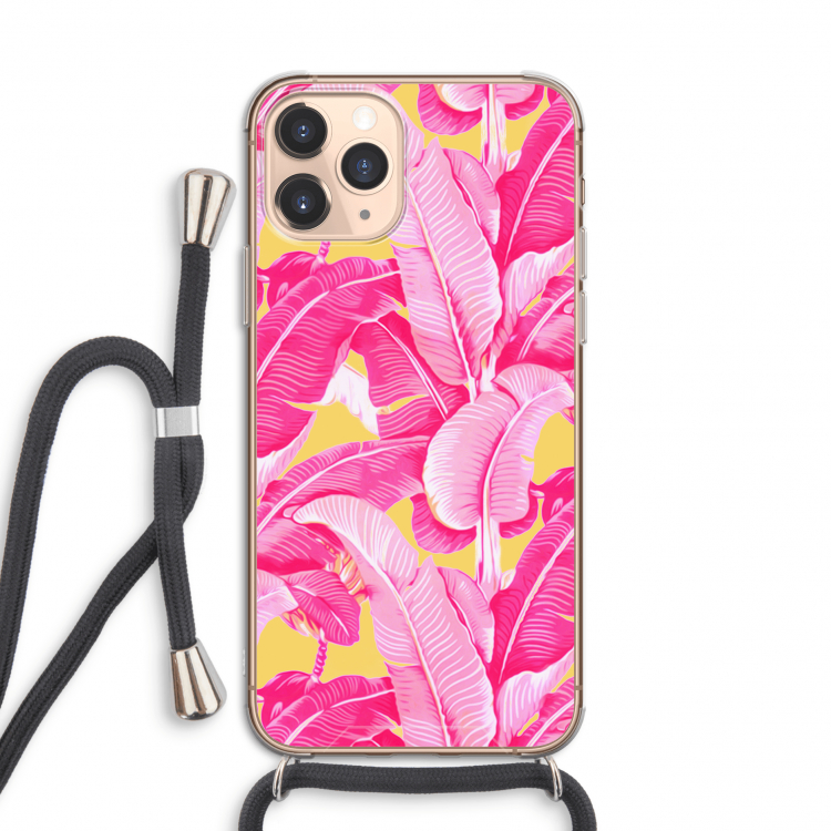 Pink Banana: iPhone 11 Pro Transparant Hoesje met koord