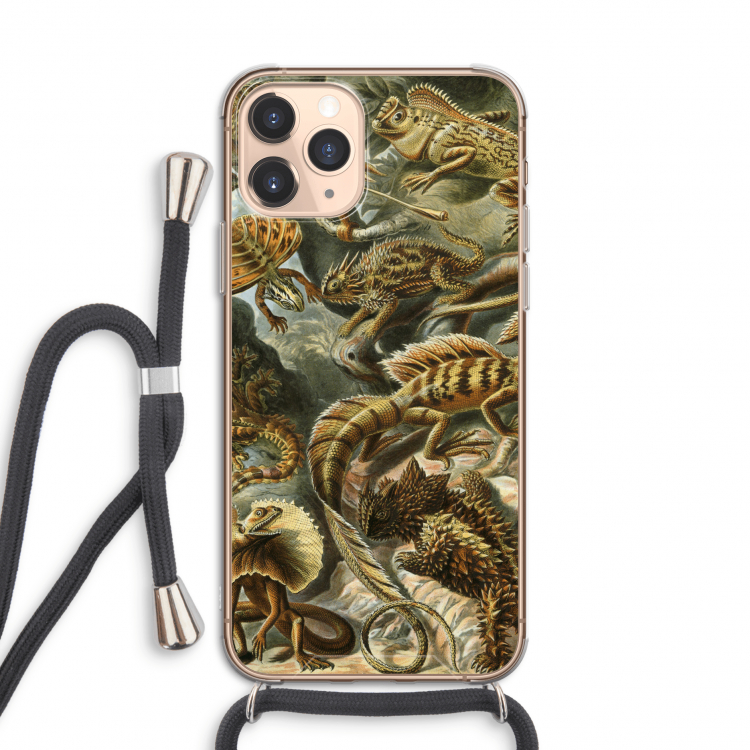 Haeckel Lacertilia: iPhone 11 Pro Transparant Hoesje met koord